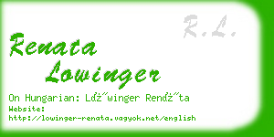 renata lowinger business card